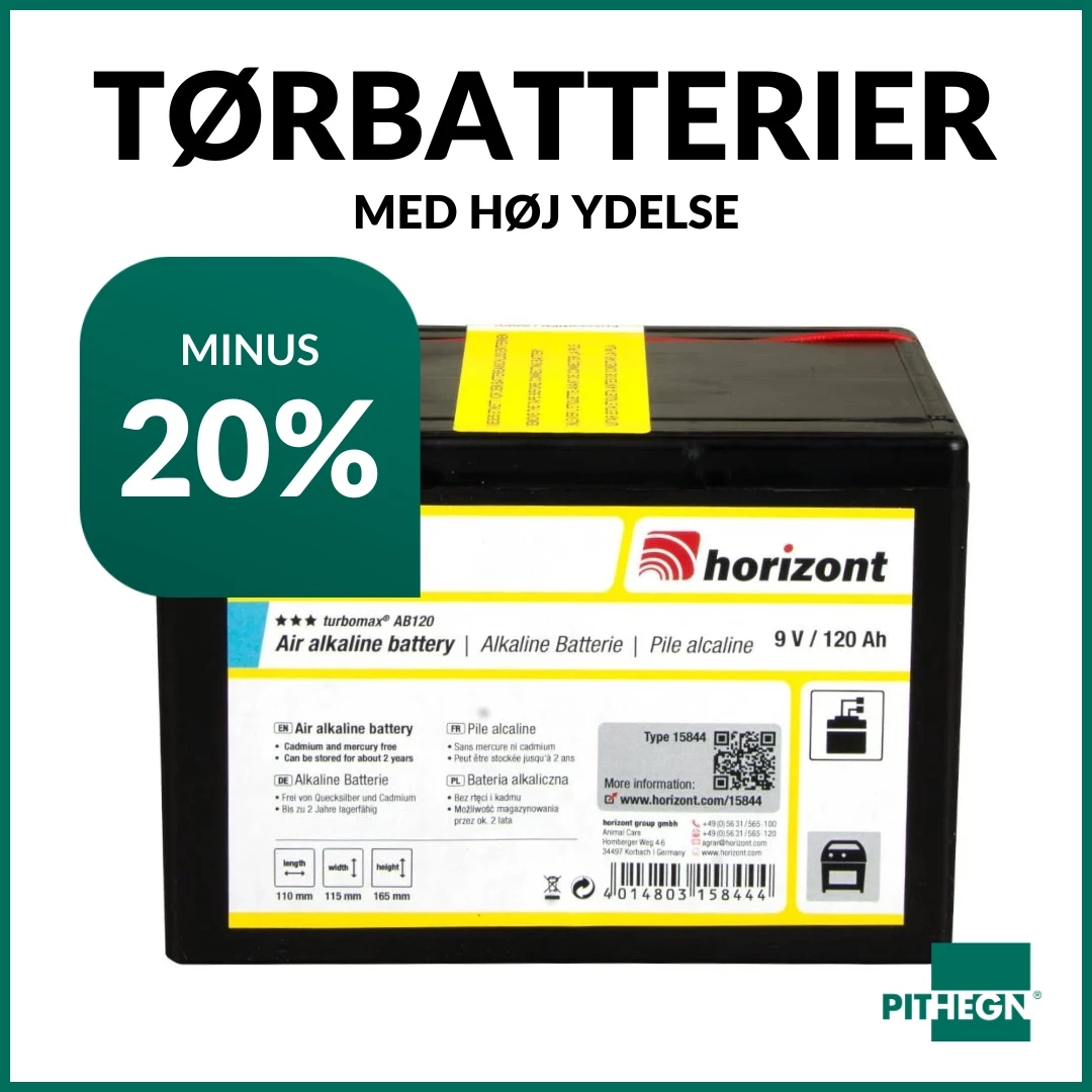 Tøbatterier til hegn - spar 20%